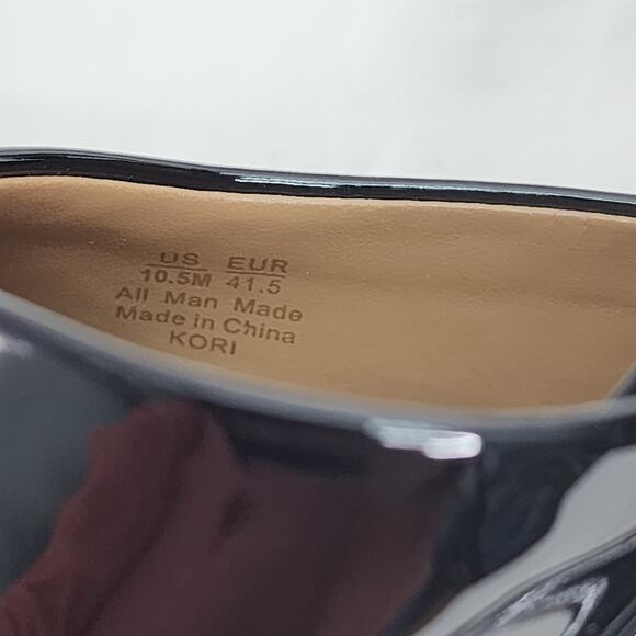 Sam Edelman Kori Black Patent Faux Leather Sexy Peep Toe 6" Platform Heel New - Picture 14 of 16